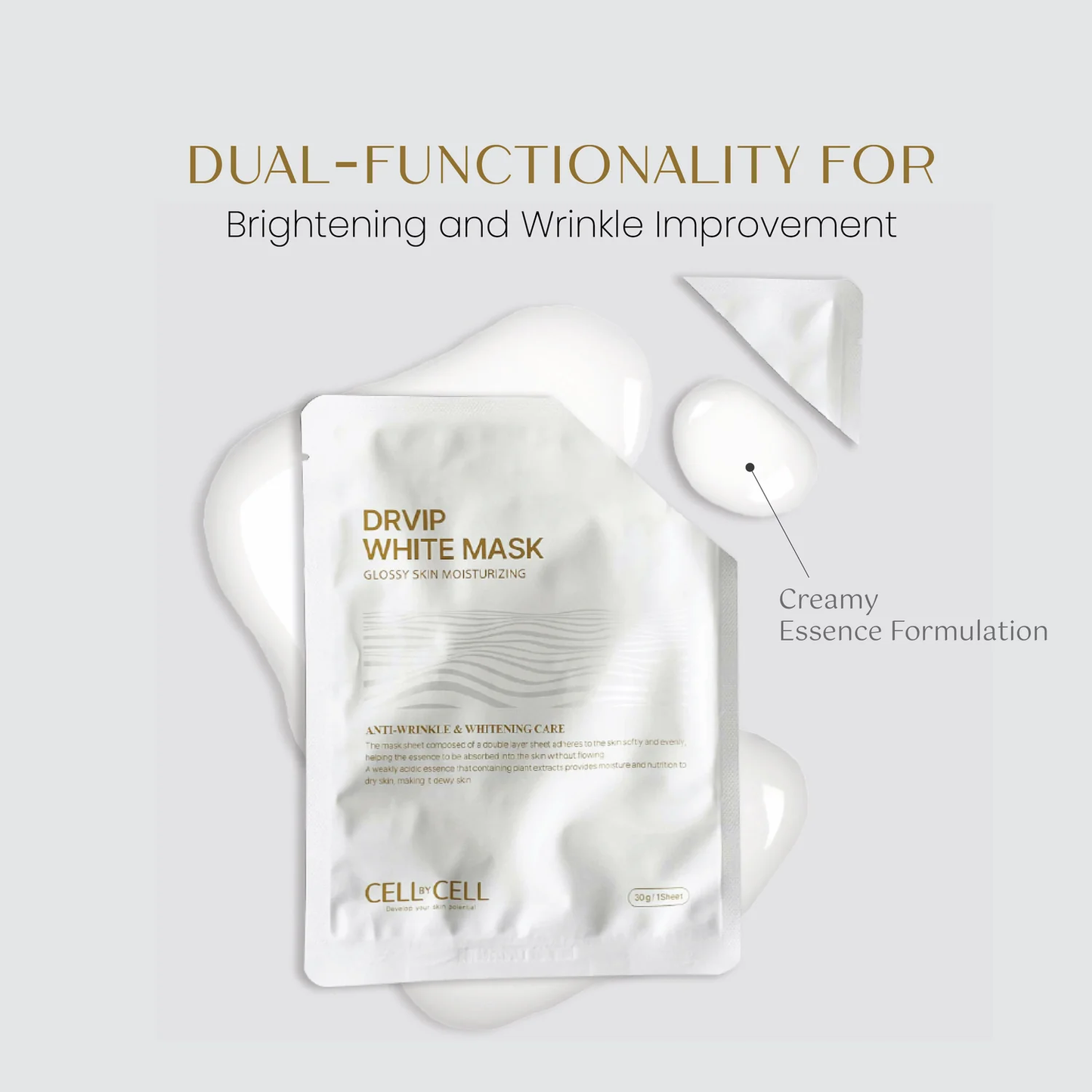 CellbyCell DRVIP White Mask Anti-Wrinkle & Whitening Care